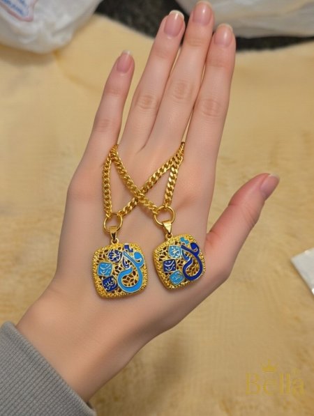 تصميم مربع أزرق غامق